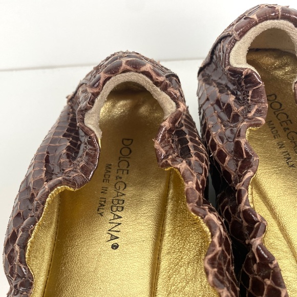 Dolce & Gabbana Python Leather Ballet Flats - Picture 7 of 8